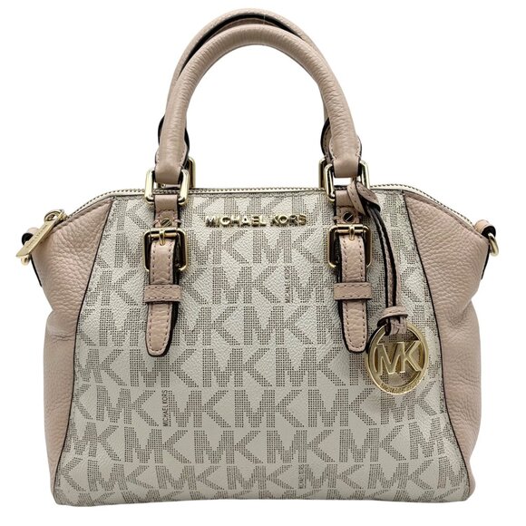 Michael Kors Light Pink & Beige Ciara Crossbody Tote - Picture 1 of 12